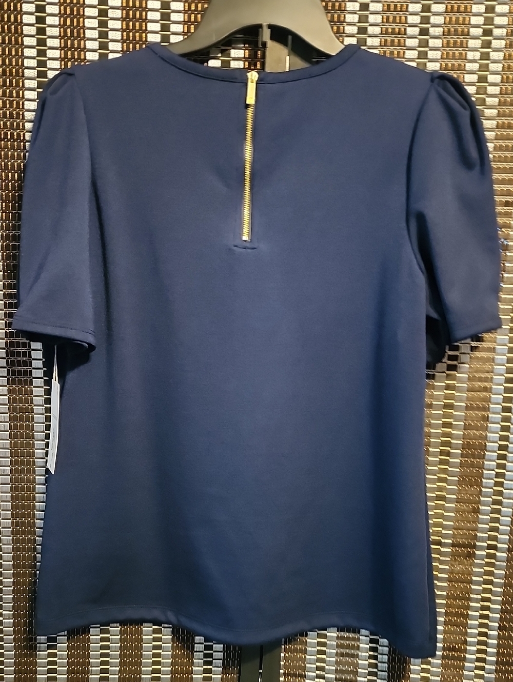 Liz Claiborne Navy Blouse Sz M - Picture 3 of 8
